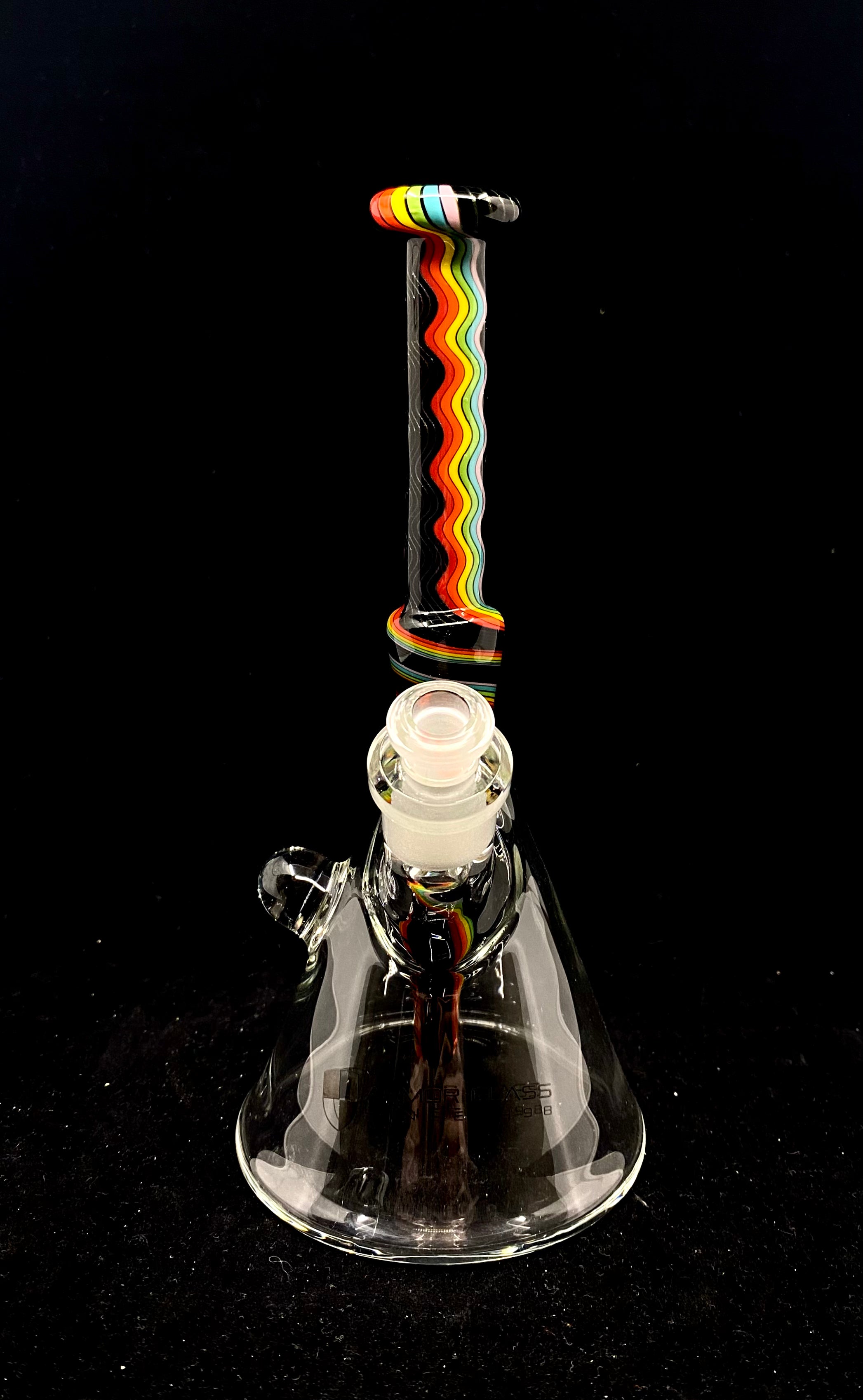 Armor Glass Line Worked Beaker with Millie Cab