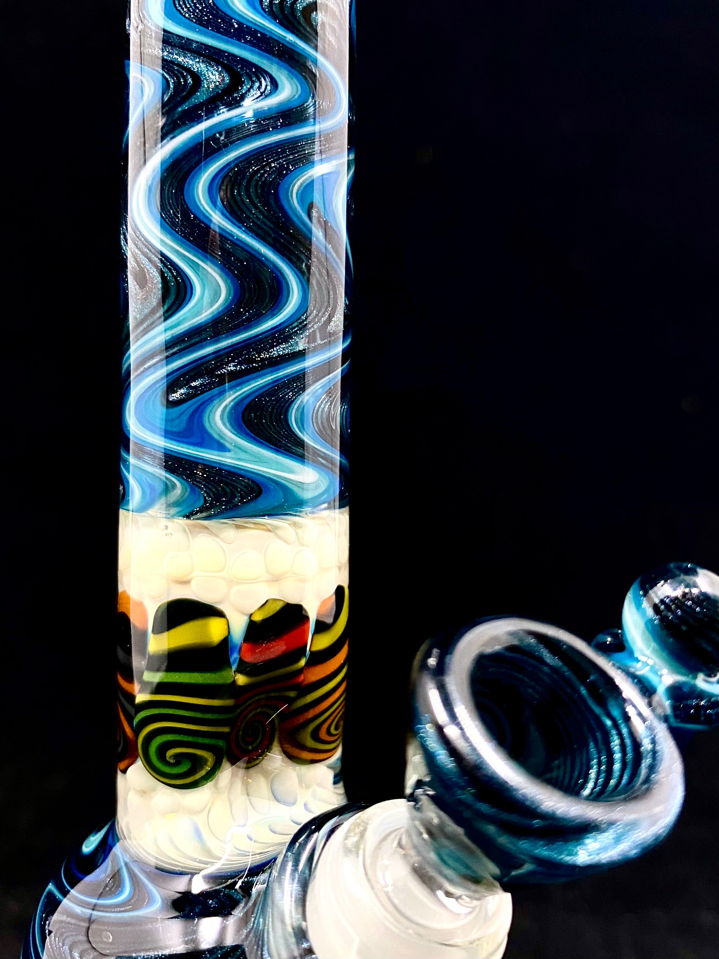 Blueberry503 x Chunk Glass - Collab Tube with Ice Cream Slide & 2 Downstems