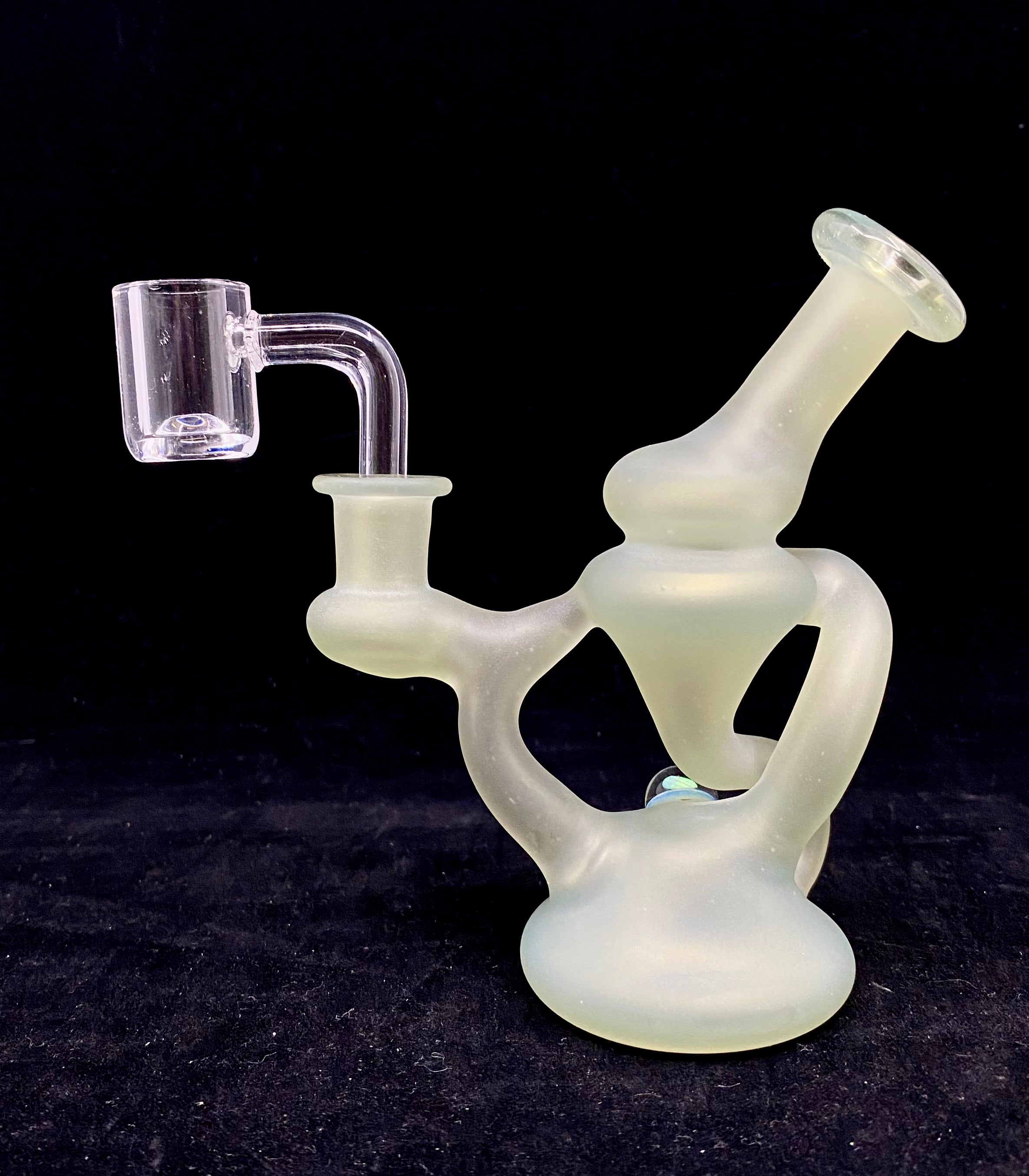 Cristo Glass Single Color CFL Opal Marble Sandblasted Recycler