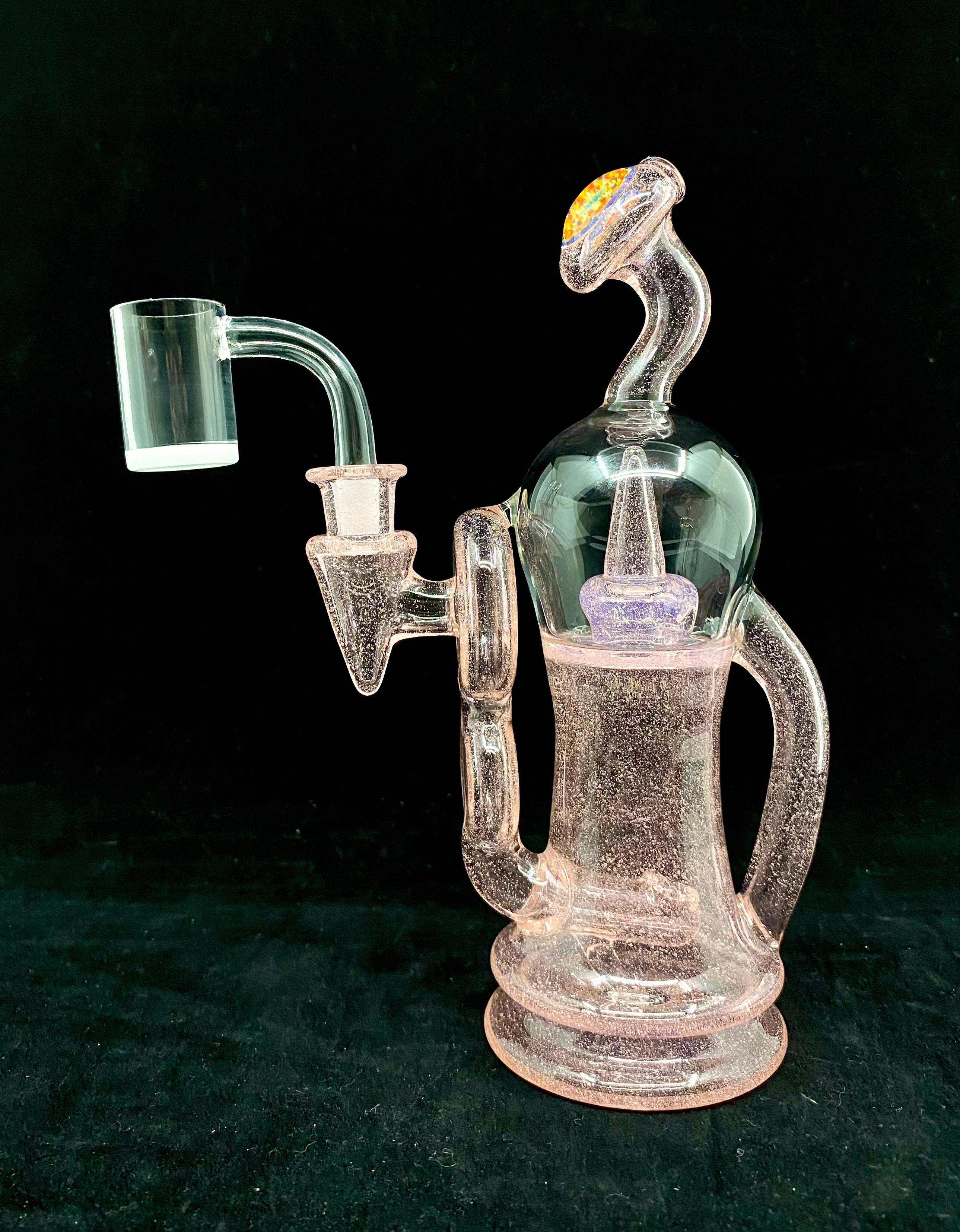 Jared Reed Glass Pink Lollipop Worked Recycler