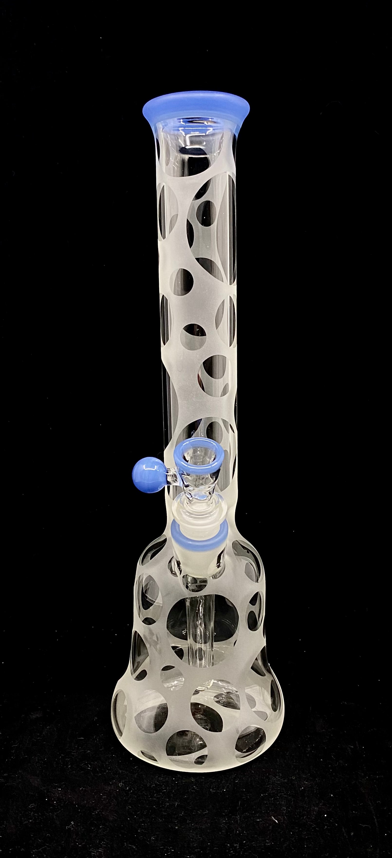 Odd Ball 12" Sandblasted Pattern with Blue Accents