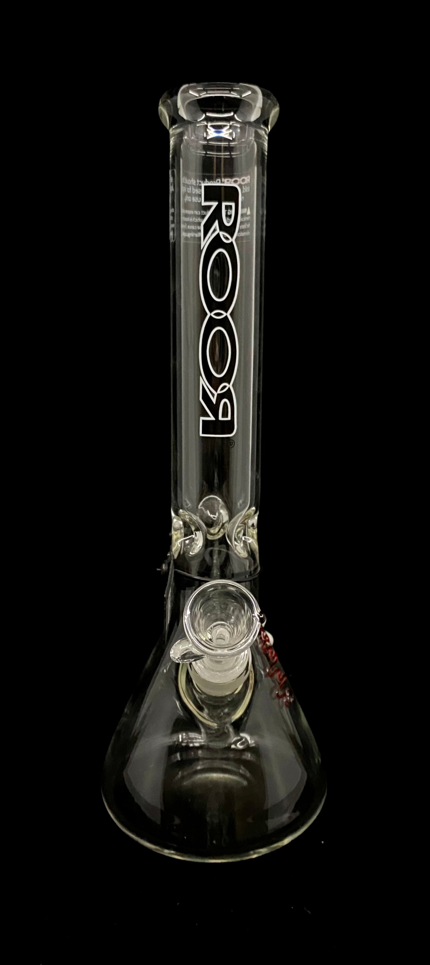 RooR 14" 40x5 Clear Beaker with Black Logo