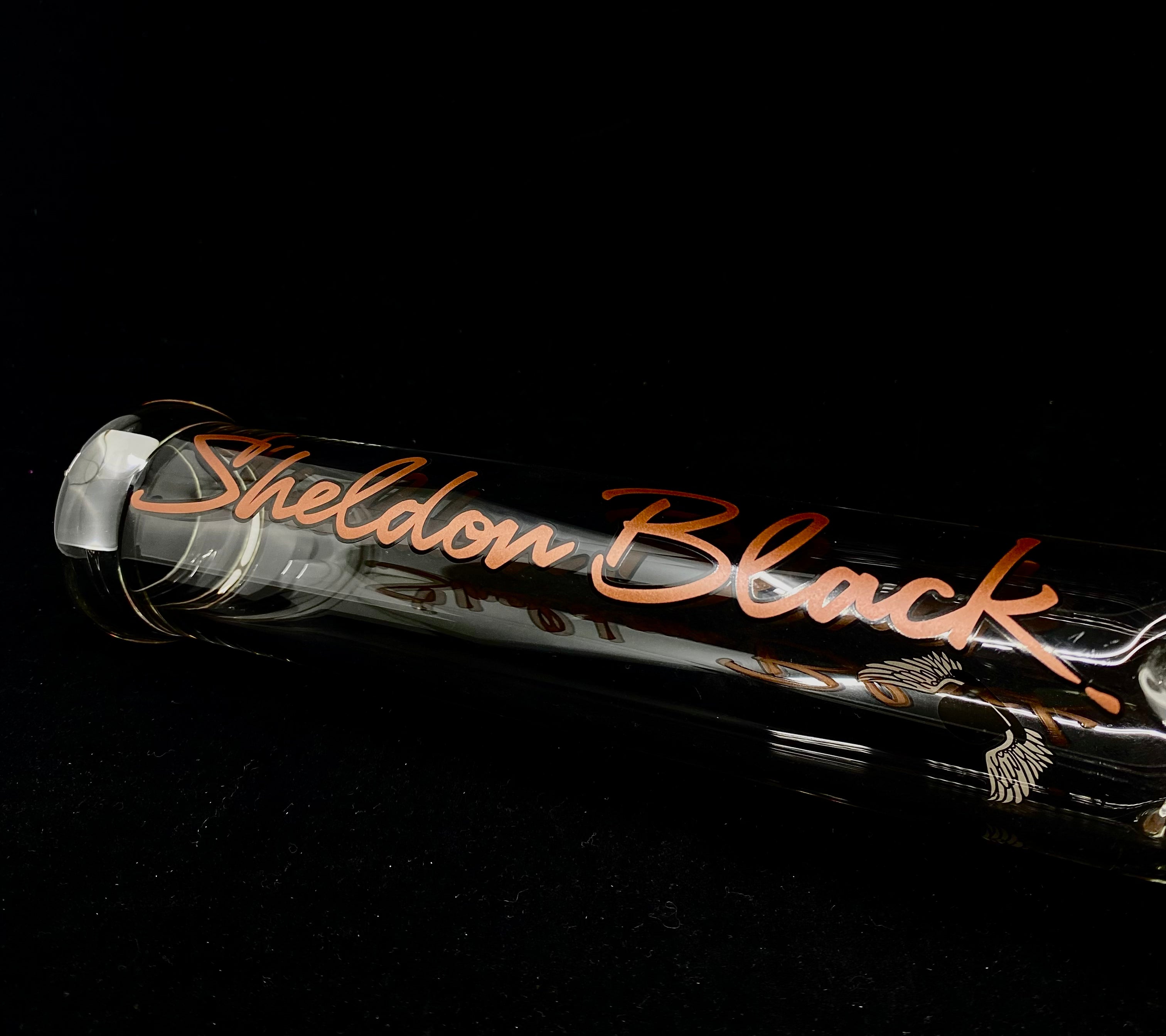 Sheldon Black 16" Brown Signature Clear Straight Tube