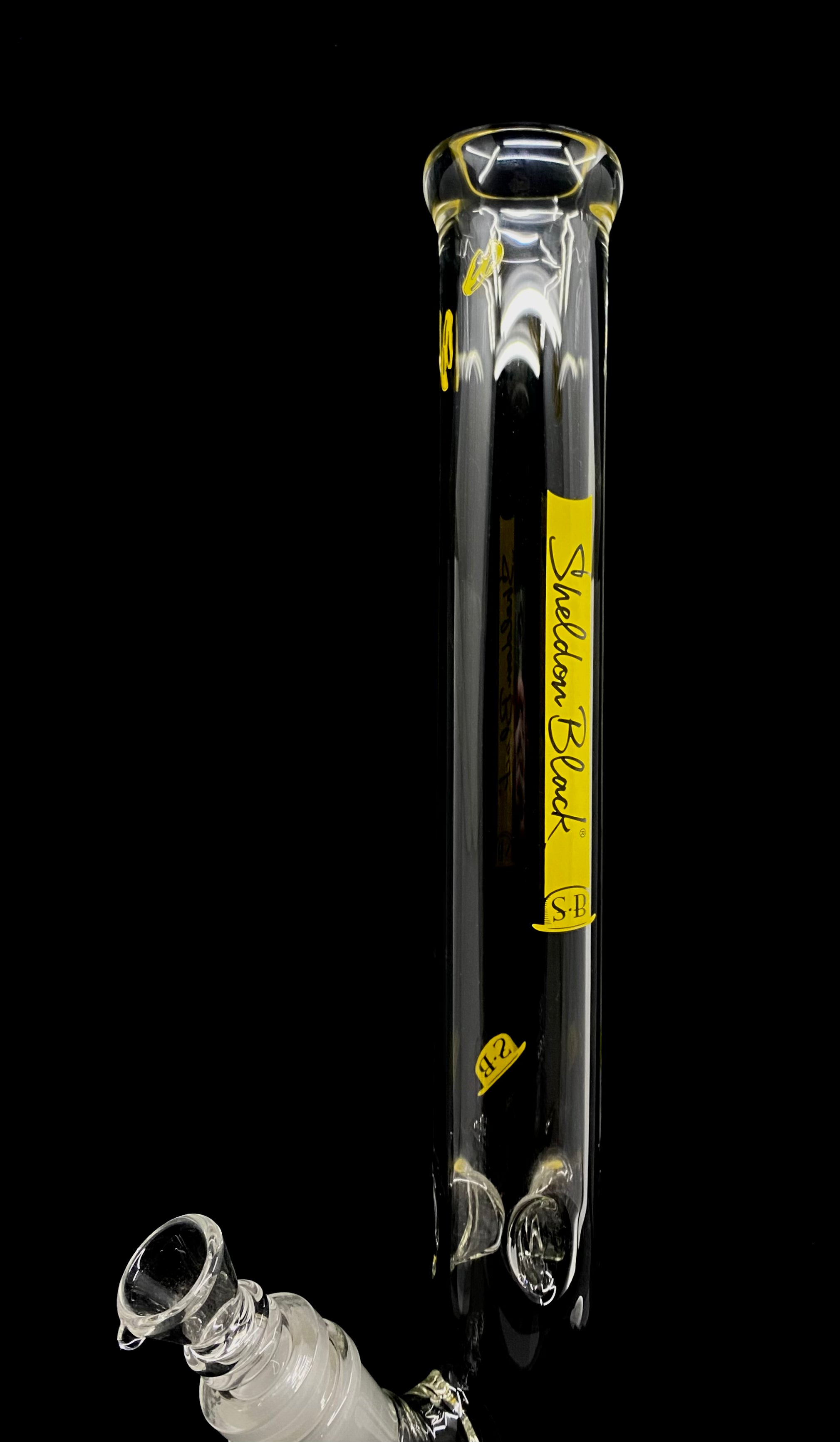 Sheldon Black 19" 50mm Straight - Yellow Band Logo