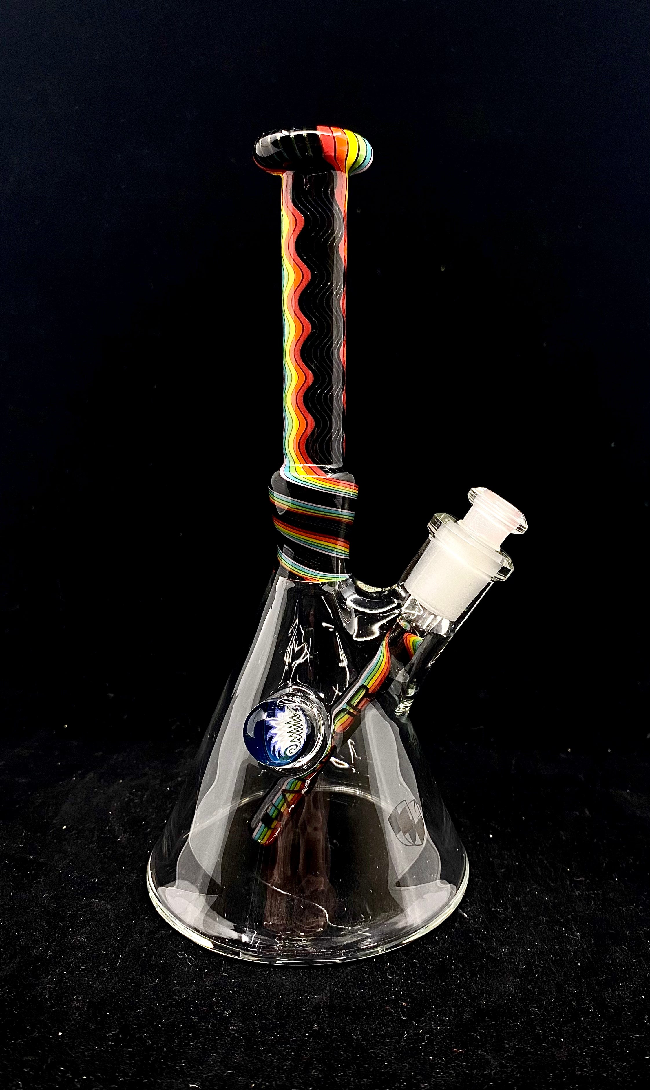 Armor Glass Line Worked Beaker with Millie Cab