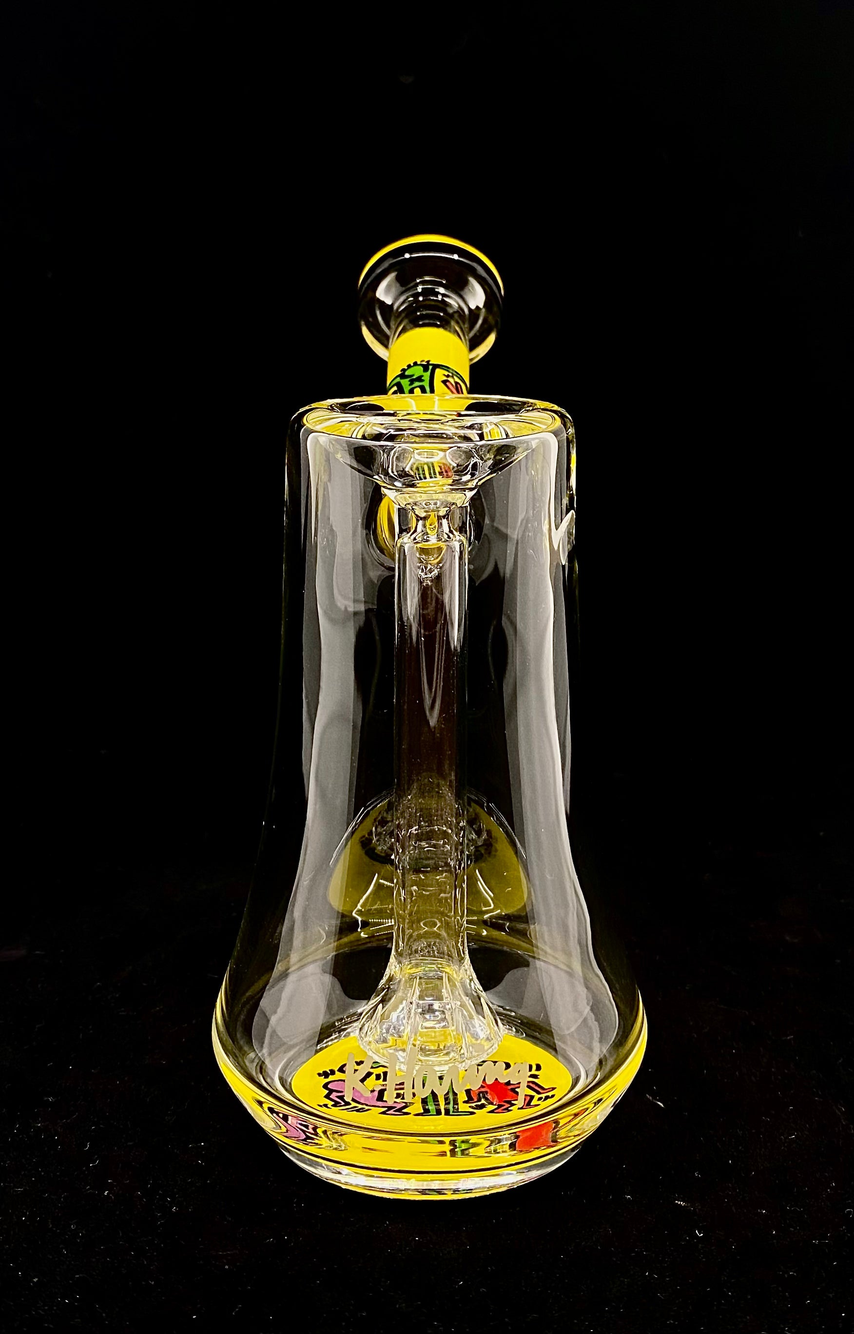 Keith Haring Yellow Graphic Bubbler