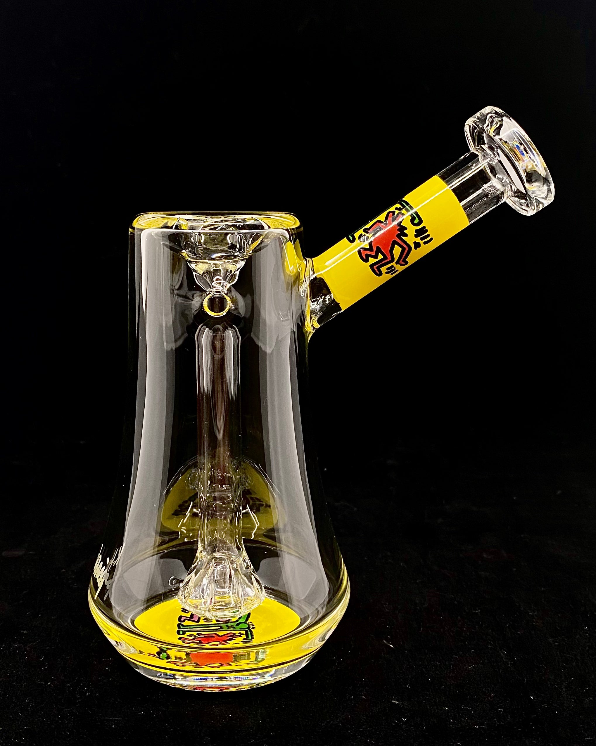Keith Haring Yellow Graphic Bubbler